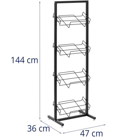 Stojak regał sklepowy na 4 skrzynki z warzywami owocami 47 x 36 x 144 cm Stojak regał sklepowy na 4 skrzynki z warzywami owocami 47 x 36 x 144 cm