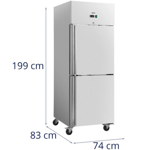 Szafa chłodnicza lodówka gastronomiczna na kółkach 2 drzwi 2-8C 485 l Szafa chłodnicza lodówka gastronomiczna na kółkach 2 drzwi 2-8C 485 l