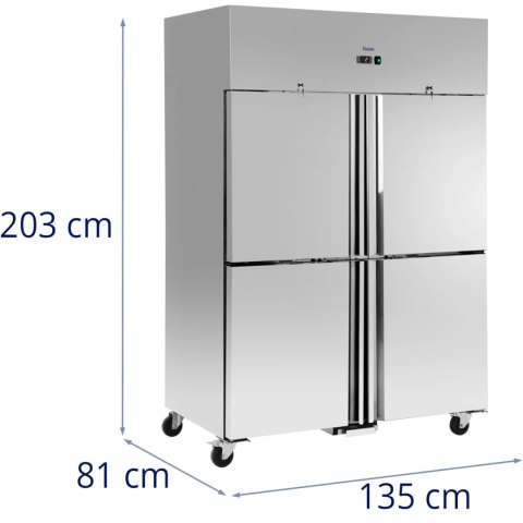 Szafa chłodnicza lodówka gastronomiczna na kółkach 4 drzwi 2-8C 1160 l Szafa chłodnicza lodówka gastronomiczna na kółkach 4 drzwi 2-8C 1160 l