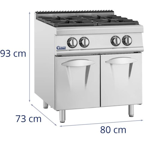 Kuchenka gazowa 4 palnikowa z szafką propan / LPG / gaz ziemny 14.3 kW Kuchenka gazowa 4 palnikowa z szafką propan / LPG / gaz ziemny 14.3 kW
