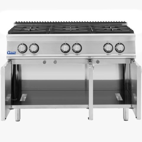 Kuchenka gazowa 6 palnikowa z szafką propan / LPG / gaz ziemny 21.6 kW Kuchenka gazowa 6 palnikowa z szafką propan / LPG / gaz ziemny 21.6 kW
