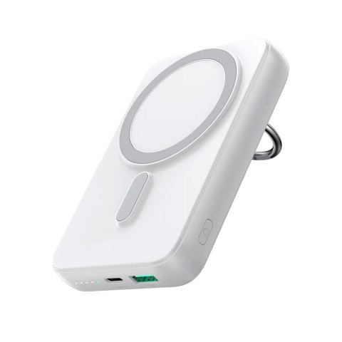 Powerbank bezprzewodowy 10000mAh 20W MagSafe z podstawką + kabel USB-C biały Powerbank bezprzewodowy 10000mAh 20W MagSafe z podstawką + kabel USB-C biały