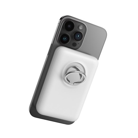 Powerbank bezprzewodowy 10000mAh 20W MagSafe z podstawką + kabel USB-C biały Powerbank bezprzewodowy 10000mAh 20W MagSafe z podstawką + kabel USB-C biały