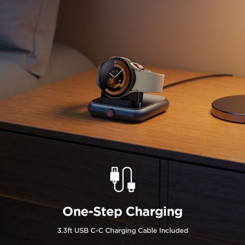Ładowarka bezprzewodowa do smartwatcha Samsung Galaxy Watch USB-C czarna Ładowarka bezprzewodowa do smartwatcha Samsung Galaxy Watch USB-C czarna