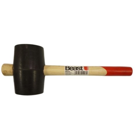 Młotek gumowy 90mm z drewnianą rączką 1200g Młotek gumowy 90mm z drewnianą rączką 1200g
