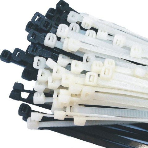 Opaski zaciskowe kablowe nylon białe 190x4,7 mm 50 sztuk Opaski zaciskowe kablowe nylon białe 190x4,7 mm 50 sztuk